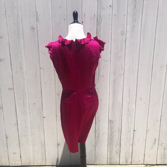 Zac Posen Z Spoke Textured Ruffle Trim Dress - Picture 6 of 15